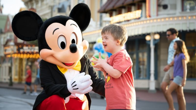 Mickey mouse and child